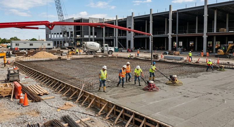 Commercial Slab Installation in Fargo, ND