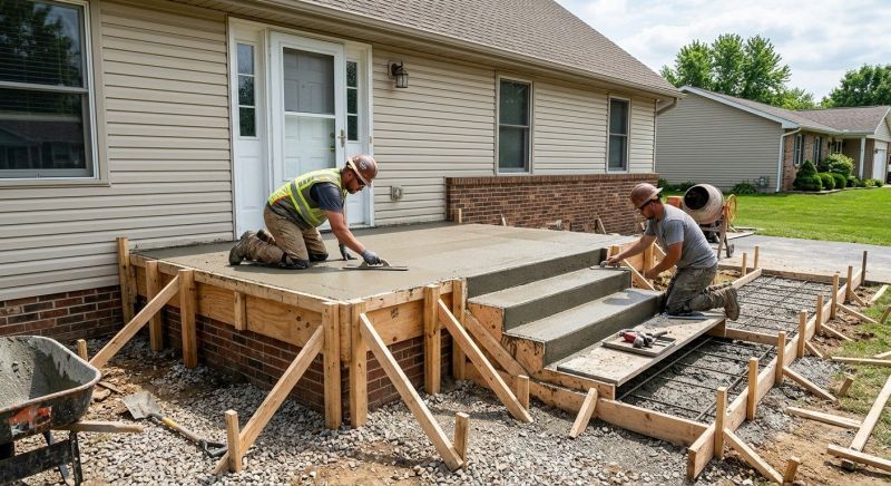Porch Concrete Pouring in Salt Lake City, UT